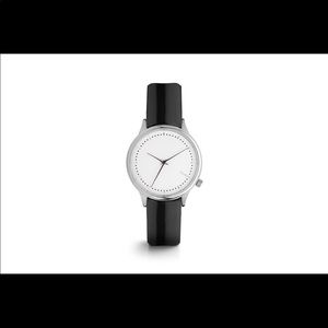 Komono Black Patent Watch
